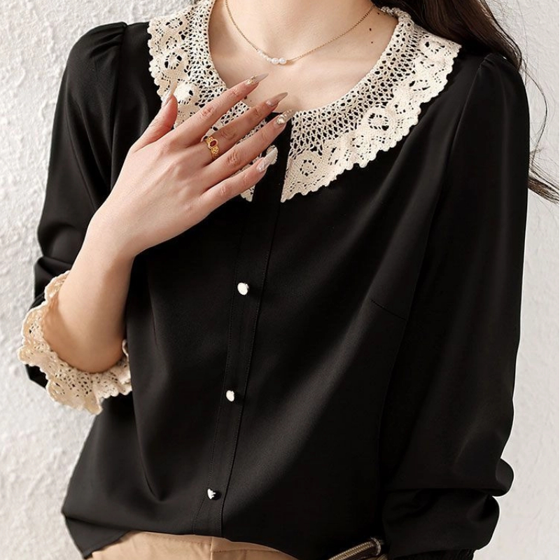 Women'S Formal Wear Blouse - Roupas femininas contraste retalhos blusa elegante