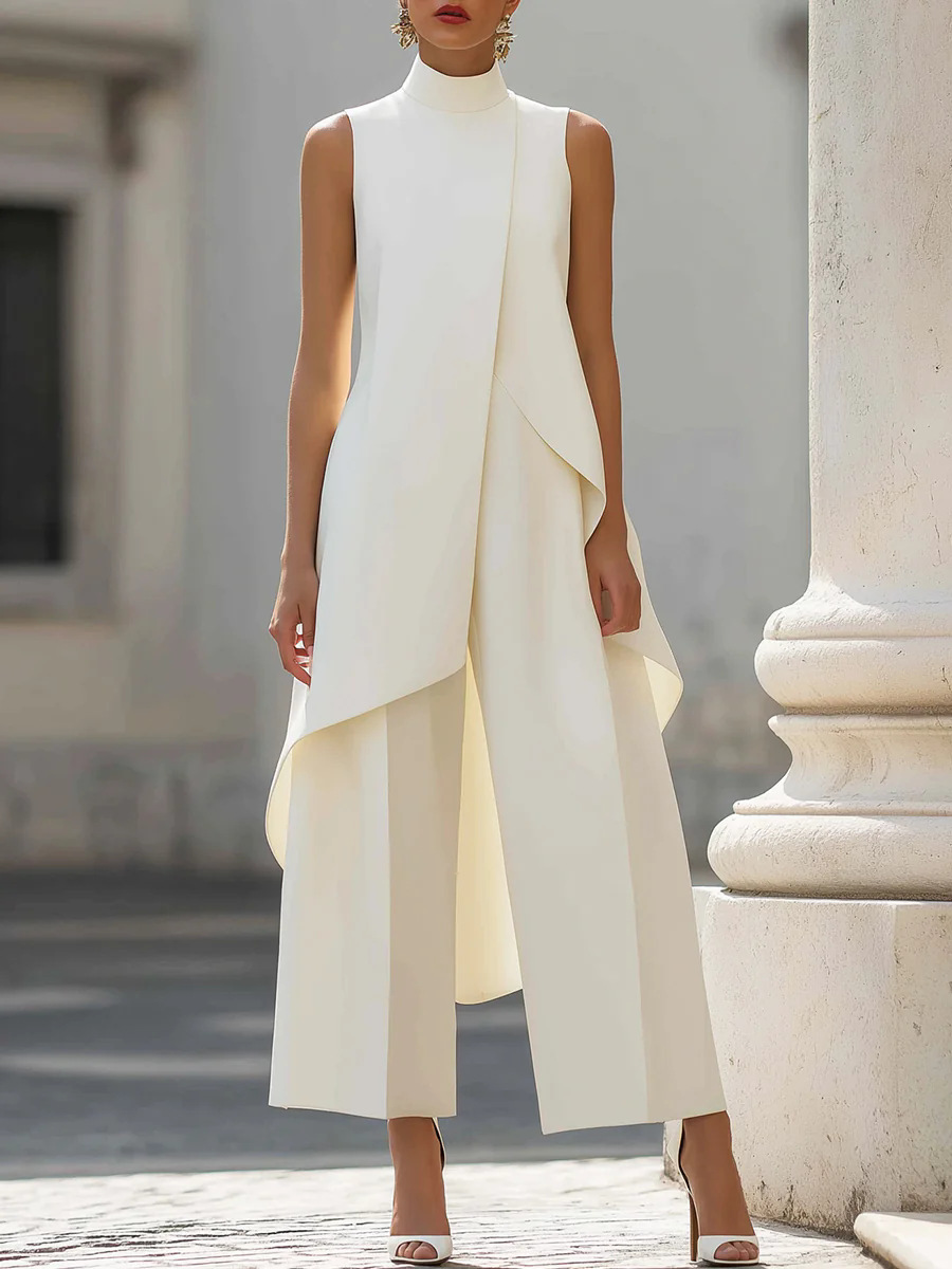 Female Formal Wear - Conjunto Feminino Elegante de Colete Longo