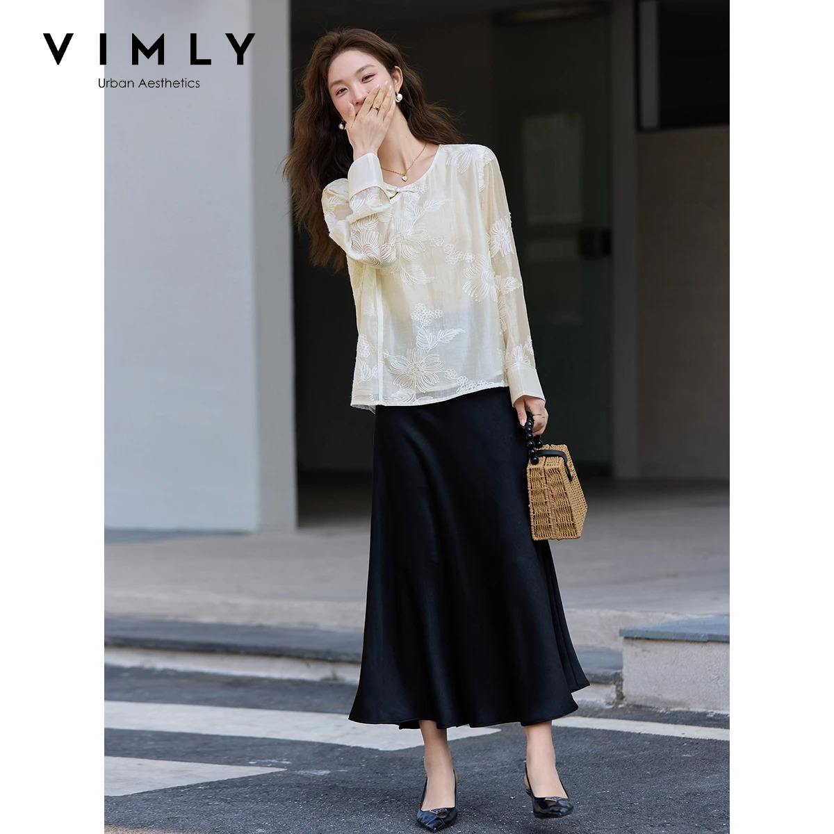 Women'S Formal Wear Blouse - Blusa Feminina VIMLY Apricot Nova de
