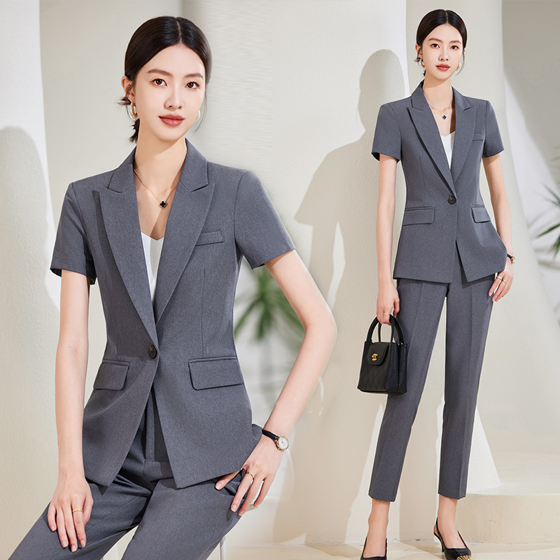 Women Formal Wear Store - Conjunto de terno de manga curta