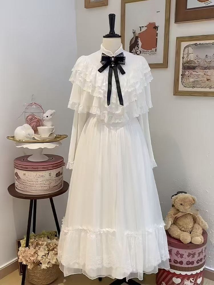 Formal Wear Women Us - Japonês manga curta arco vestido de