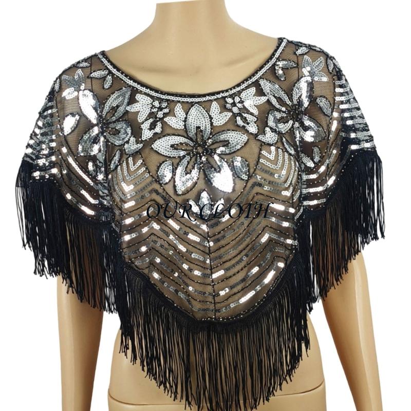 Women Formal Event Wear - feminina xale bordado contas capas para
