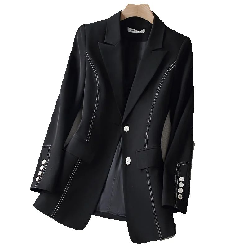 Women Formal Wear With Black Blazer - Novo Blazer Formal Feminino da Moda,