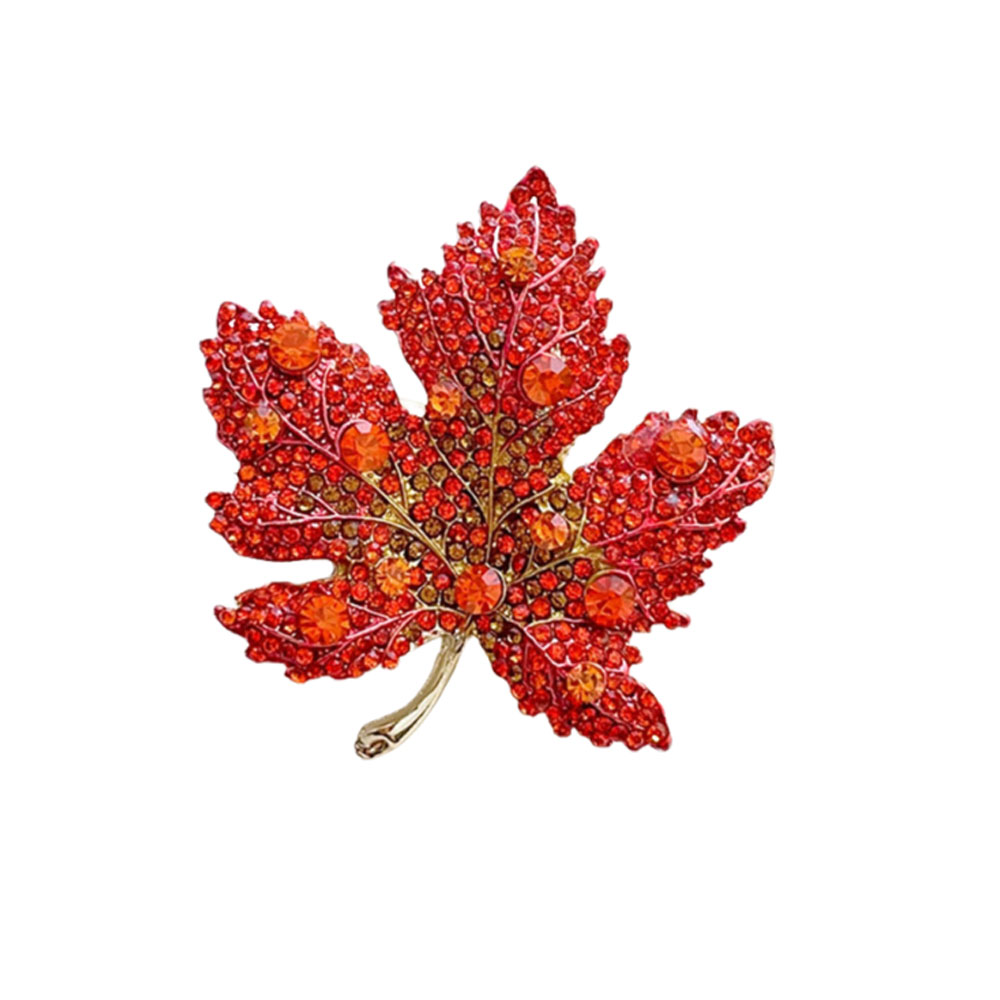 Women Formal Event Wear - Broche de folha de bordo com