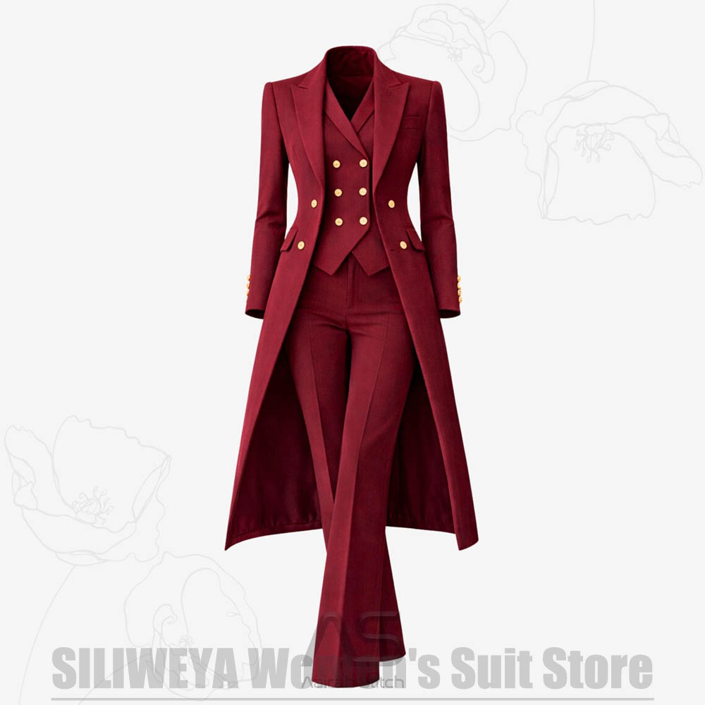 Women Luxury Formal Wear - Conjunto Feminino de 3 Peças: Casaco