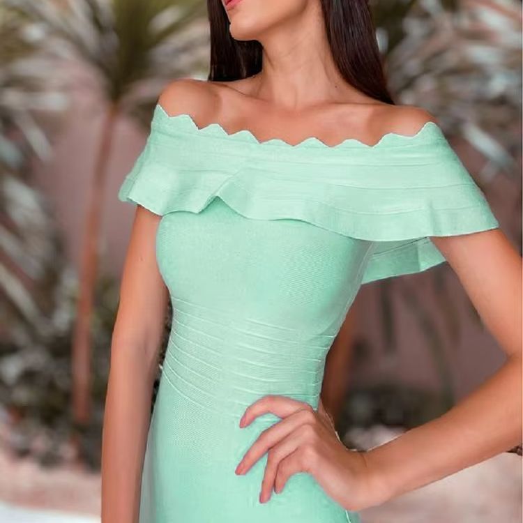 Women'S Green Formal Wear - HQBORY Vestido Longo Feminino de Verão