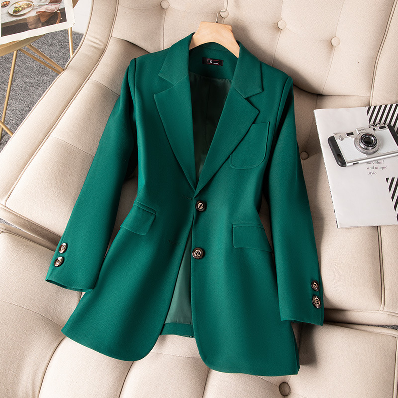 Women Formal Wear With Black Blazer - Azul preto verde feminino formal blazer