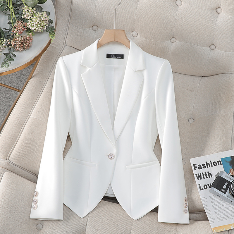 Novo Blazer Feminino Formal da - Women Formal Wear With Black Blazer avaliação e preço