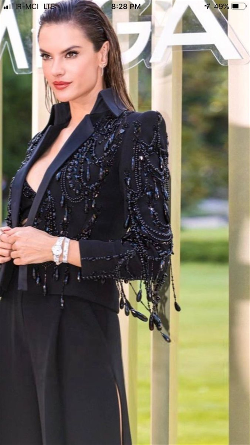 Conjunto de ternos femininos c - Women Formal Wear With Black Blazer avaliação e preço