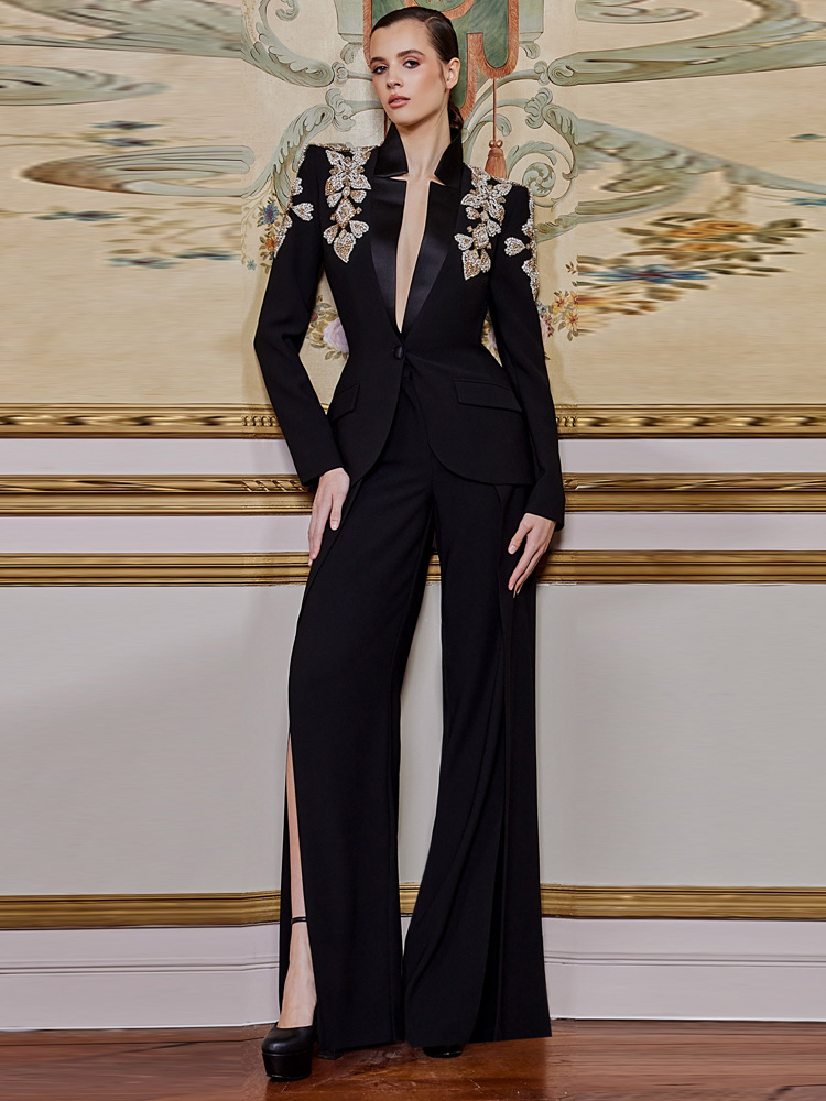 Conjunto de Blazer e Calças de - Women'S Formal Wear Suits avaliação e preço