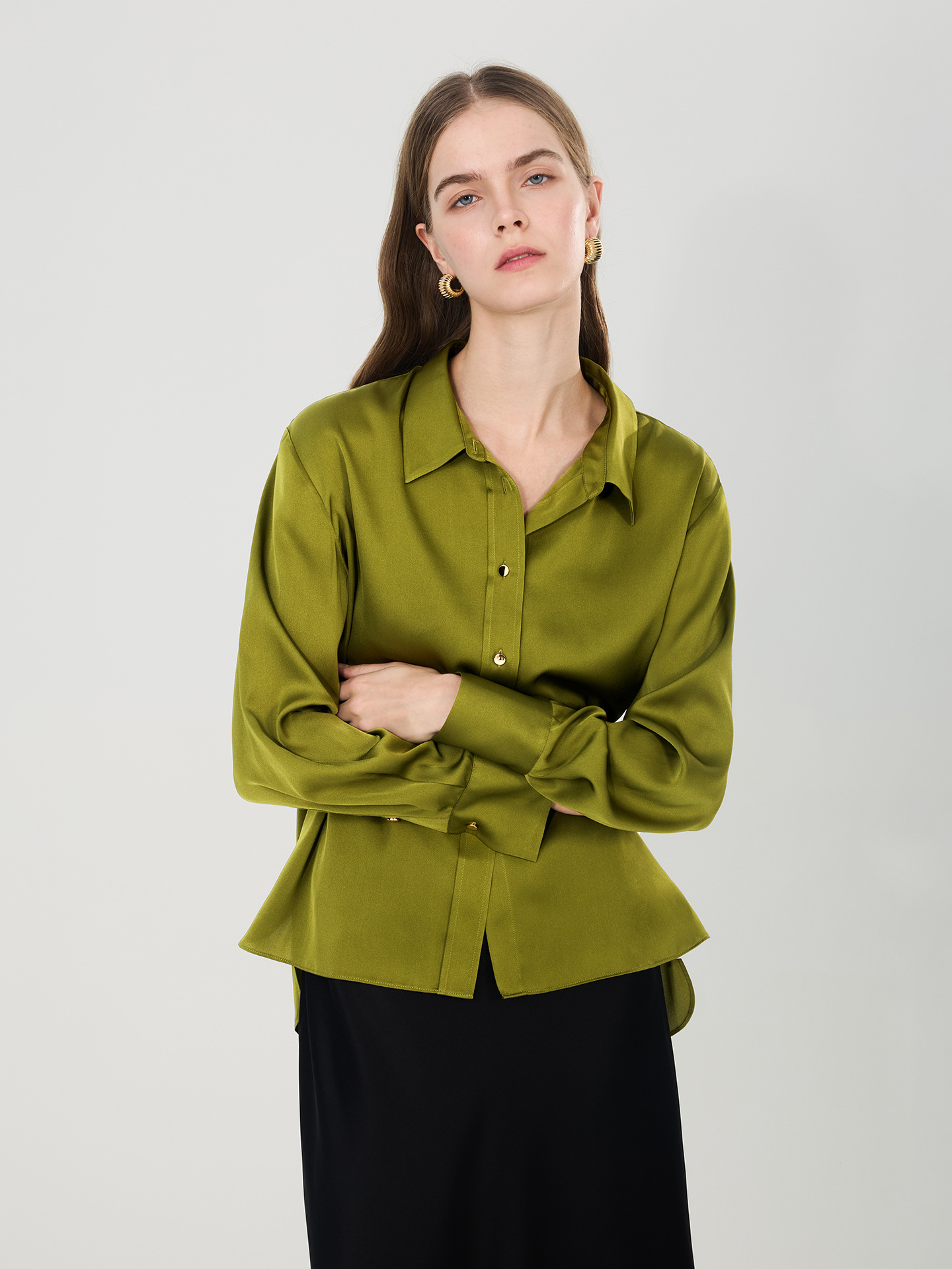 2026 Nova Camisa de Seda Mulbe - Women Formal Blouses For Evening Wear avaliação e preço