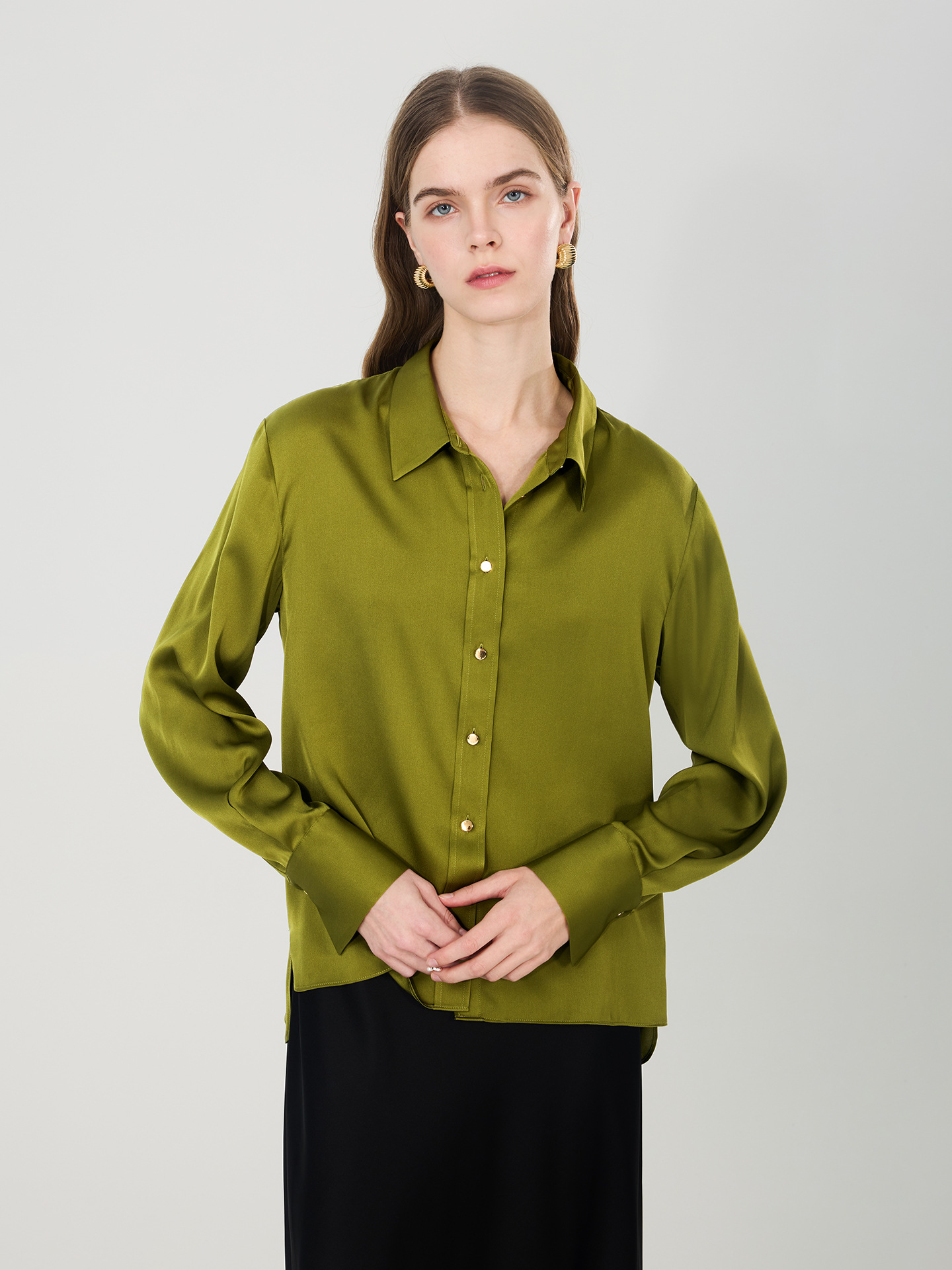 2026 Nova Camisa de Seda Mulbe - Women Formal Blouses For Evening Wear avaliação e preço