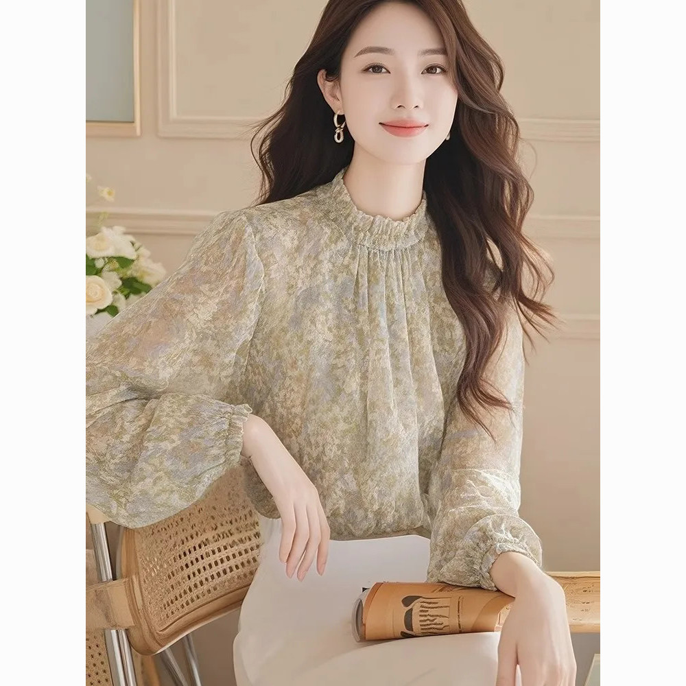 Camisas de manga comprida femi - Women Formal Blouses For Evening Wear avaliação e preço