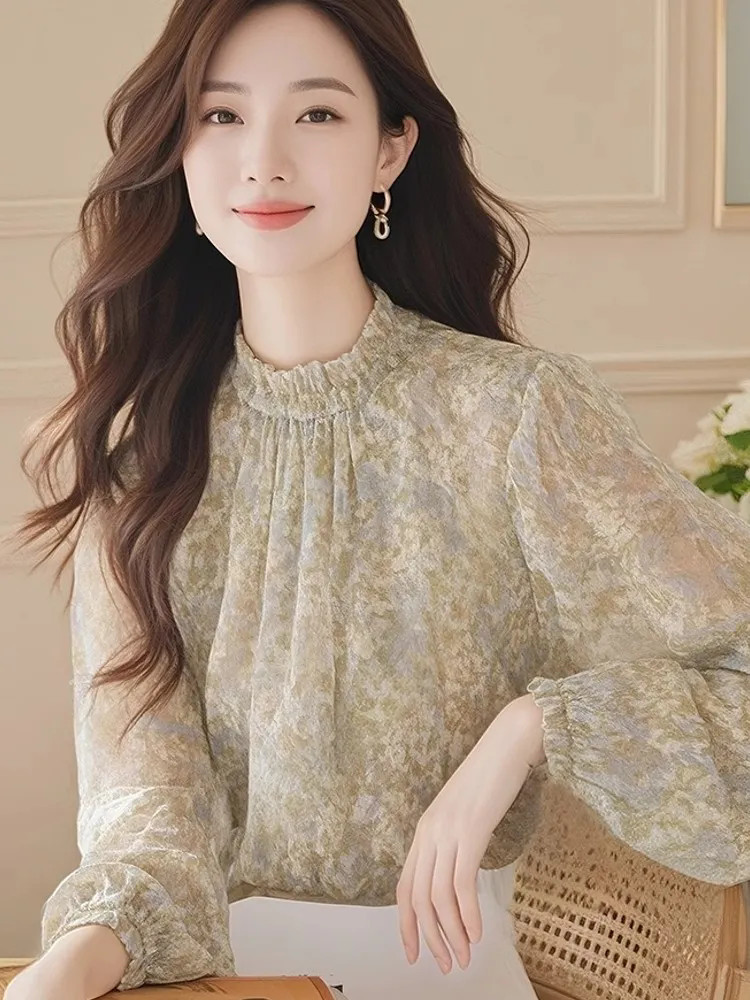 Camisas de manga comprida femi - Women Formal Blouses For Evening Wear avaliação e preço