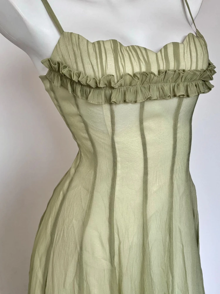 Vestido Longo Verde Vintage Es - Women'S Green Formal Wear avaliação e preço