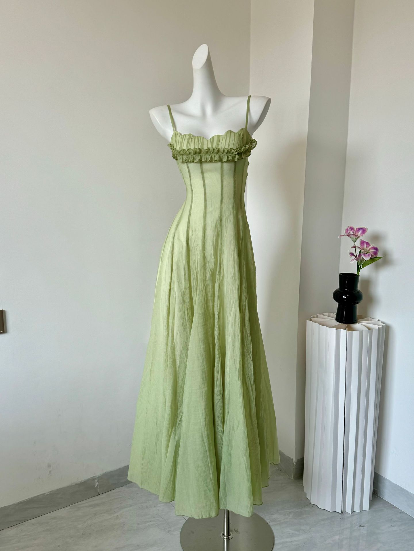 Vestido Longo Verde Vintage Es - Women'S Green Formal Wear avaliação e preço