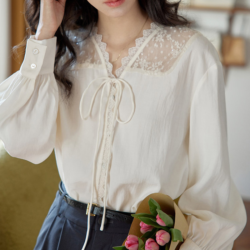 Camisas de manga comprida femi - Women Formal Blouses For Evening Wear avaliação e preço