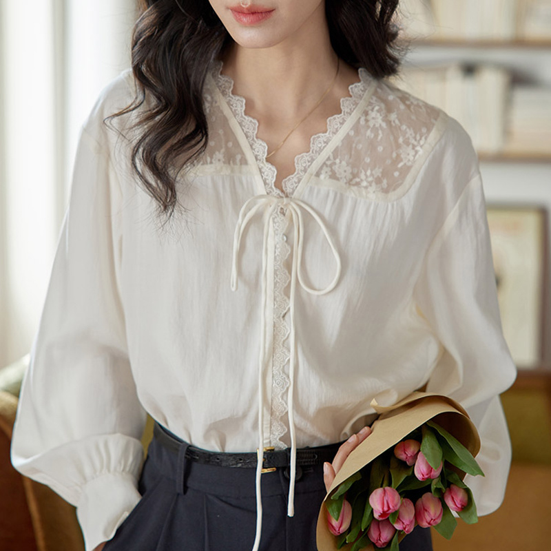 Camisas de manga comprida femi - Women Formal Blouses For Evening Wear avaliação e preço