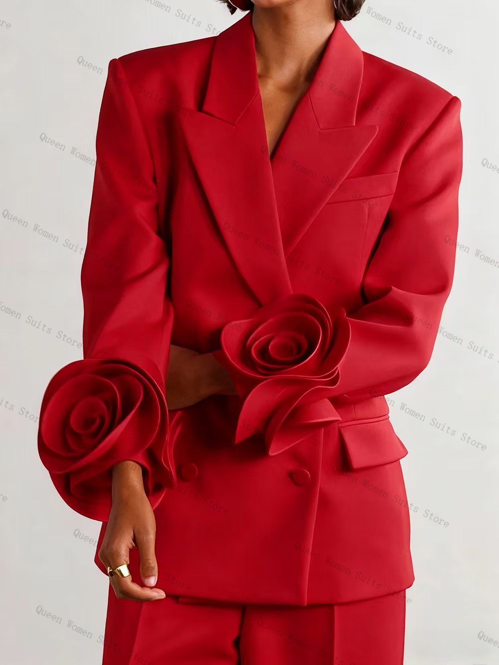 Luxo vermelho feminino terno c - Women Luxury Formal Wear avaliação e preço