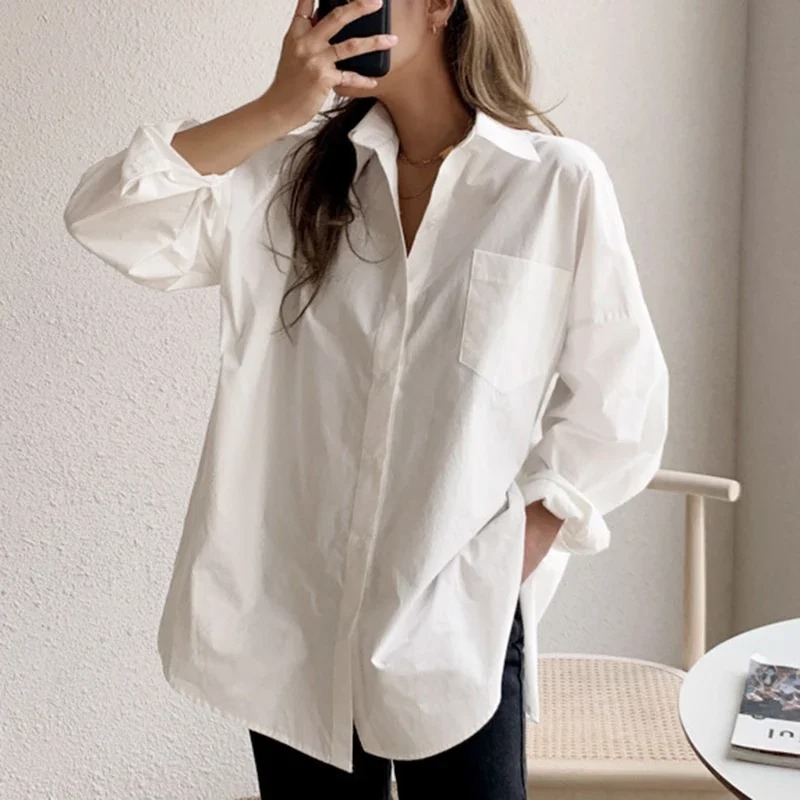 2026 moda nova algodão manga l - Women'S Formal Wear Blouse avaliação e preço