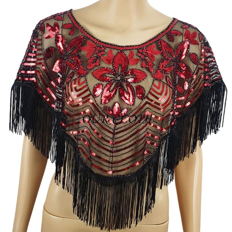 feminina xale bordado contas c - Women Formal Event Wear avaliação e preço