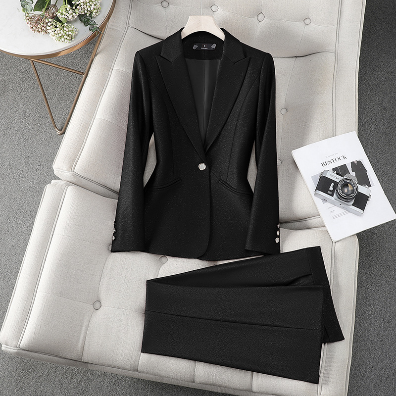 Senhoras do escritório formal  - Women Formal Wear With Black Blazer avaliação e preço