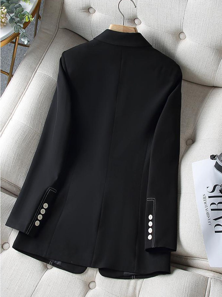Novo Blazer Formal Feminino da - Women Formal Wear With Black Blazer avaliação e preço