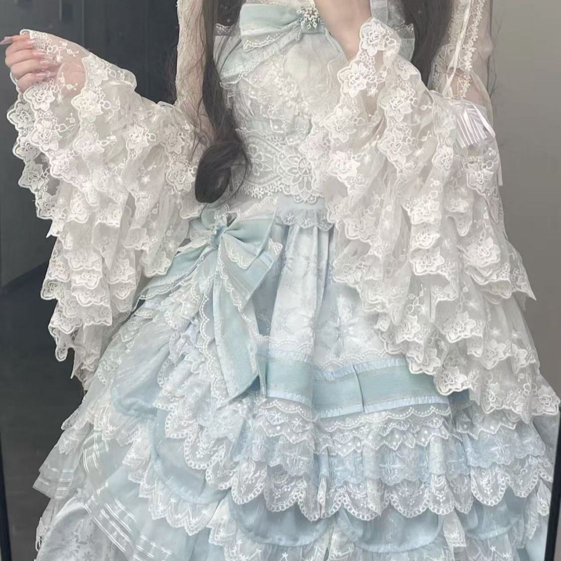 Blusa Sweet Lolita com Renda,  - Women Formal Blouses For Evening Wear avaliação e preço