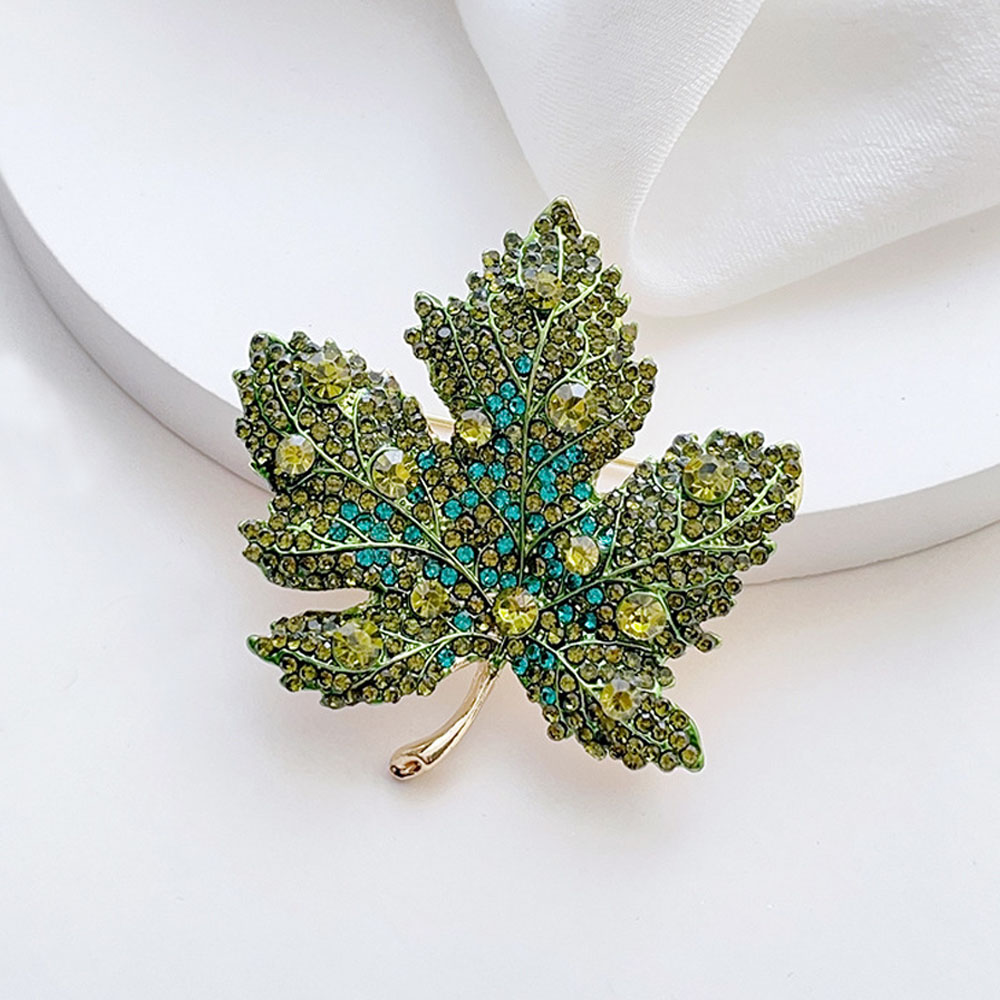 Broche de folha de bordo com s - Women Formal Event Wear avaliação e preço