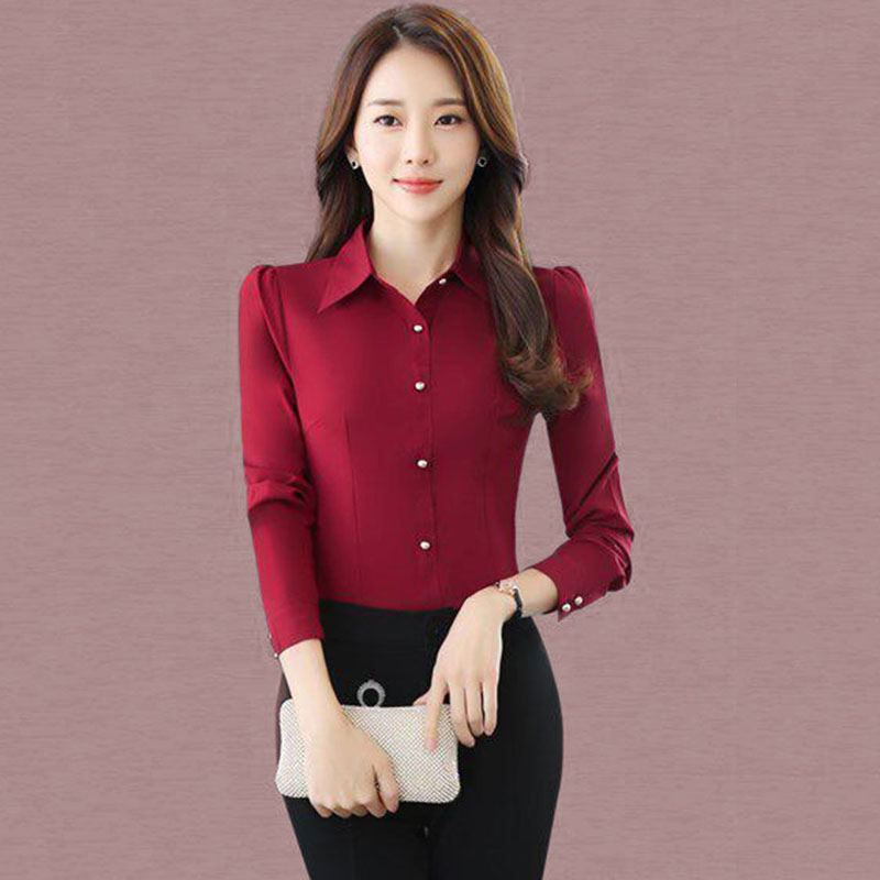Vermelho camisas de manga long - Women'S Formal Wear Suits avaliação e preço