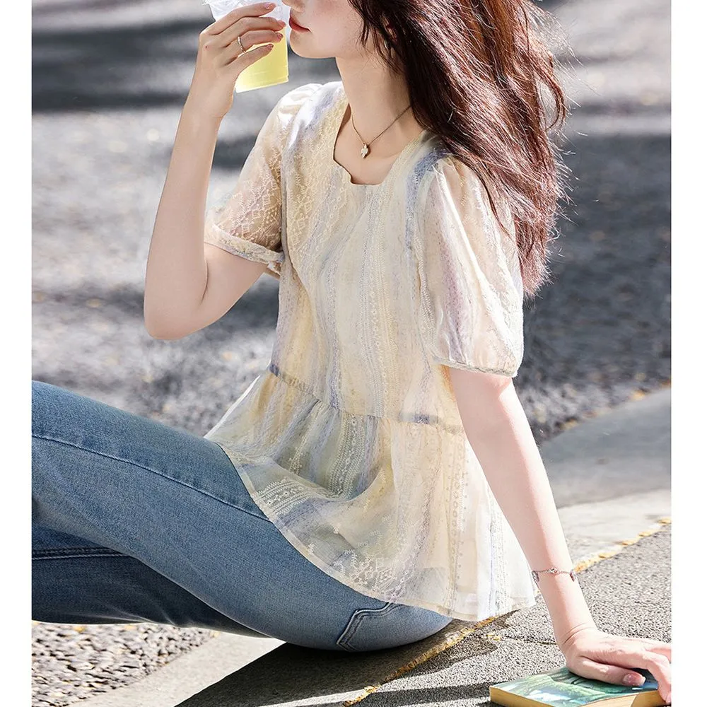 Blusa Feminina Estilo Coreano  - Women Formal Blouses For Evening Wear avaliação e preço