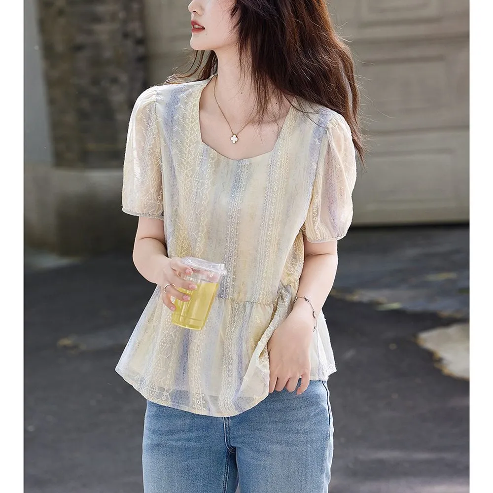 Blusa Feminina Estilo Coreano  - Women Formal Blouses For Evening Wear avaliação e preço
