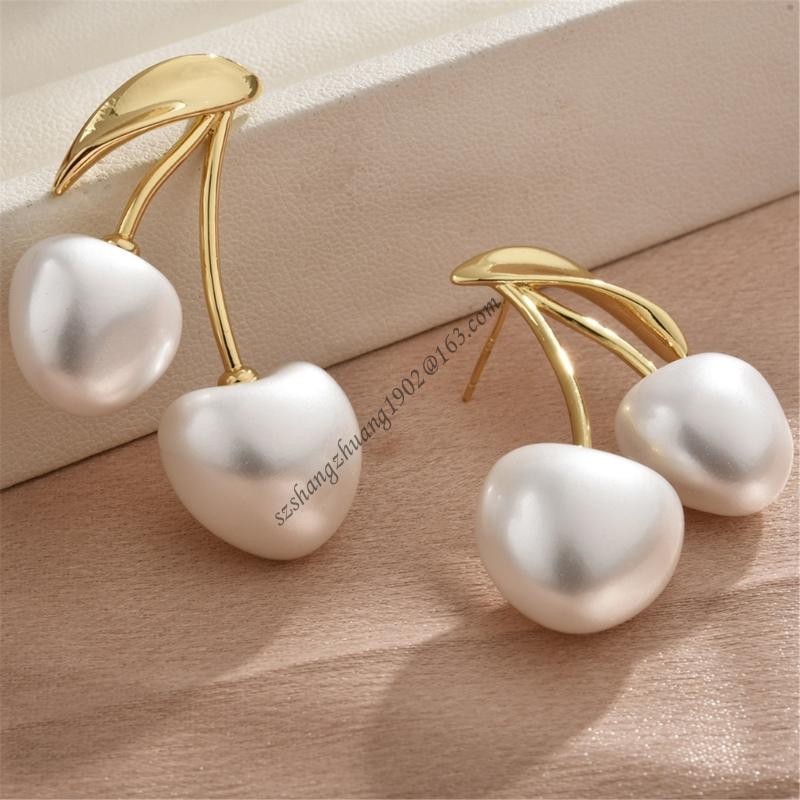 Cerejas flor pérolas orelha jó - Women Formal Event Wear avaliação e preço