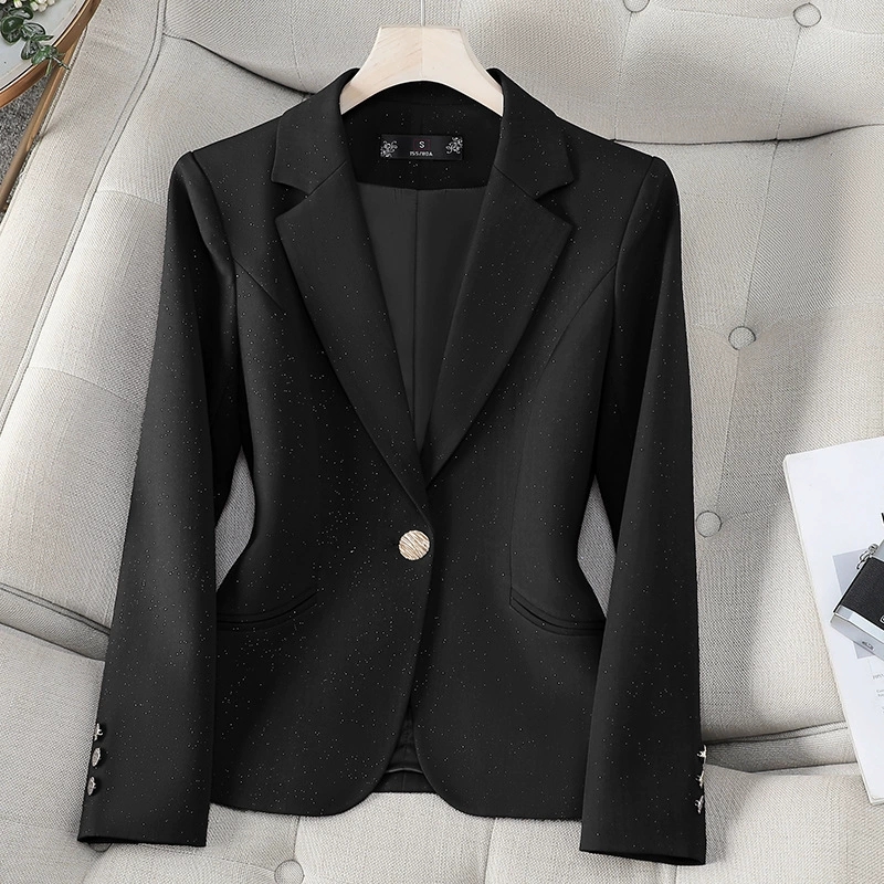 2025 primavera outono feminino - Women Formal Wear With Black Blazer avaliação e preço